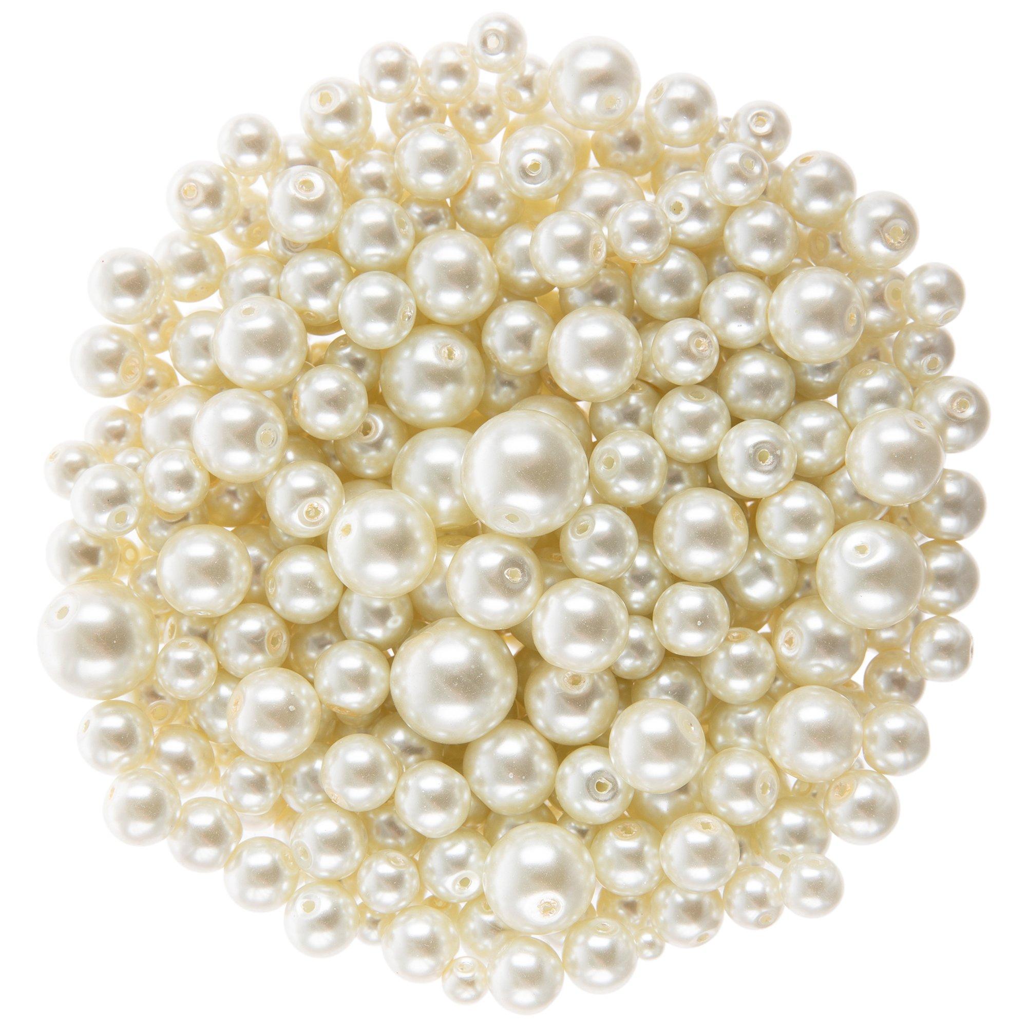 White Glass Pearl Beads, Hobby Lobby